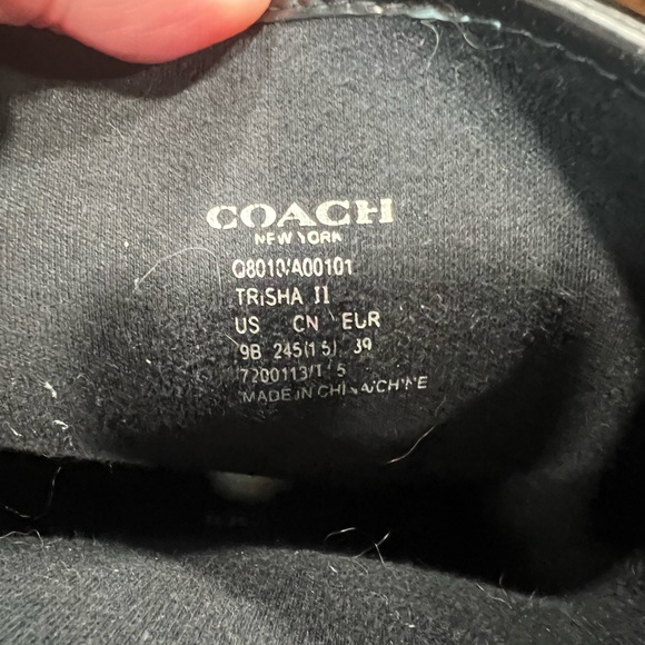 Coach black and floral rain boots. - Picture 4 of 7